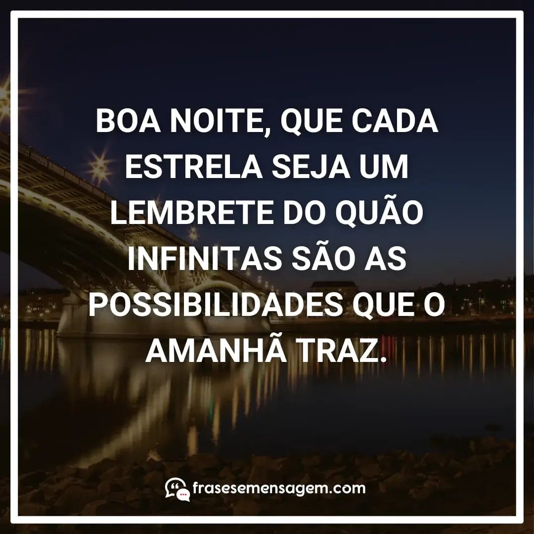 imagem mostrando frases de boa noite