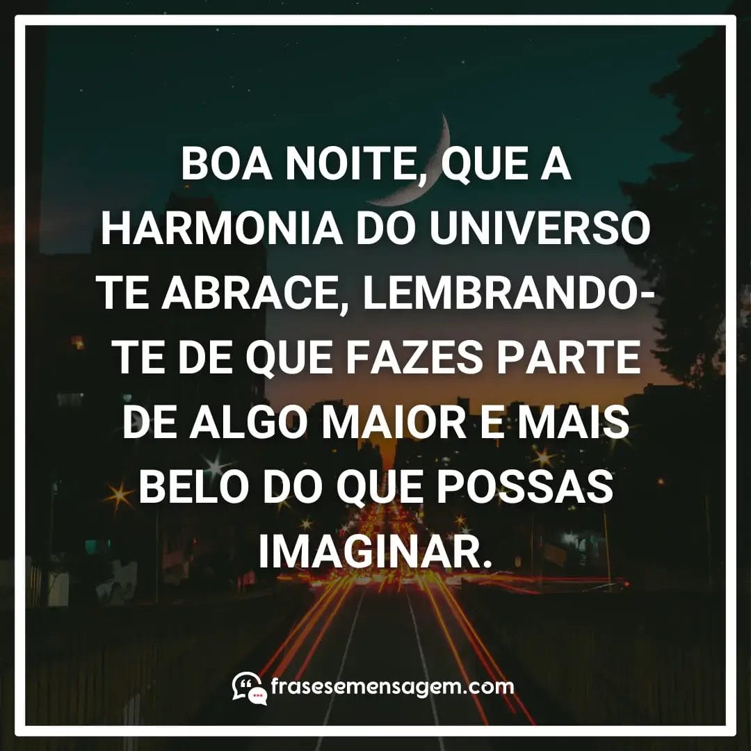 imagem mostrando frases de boa noite