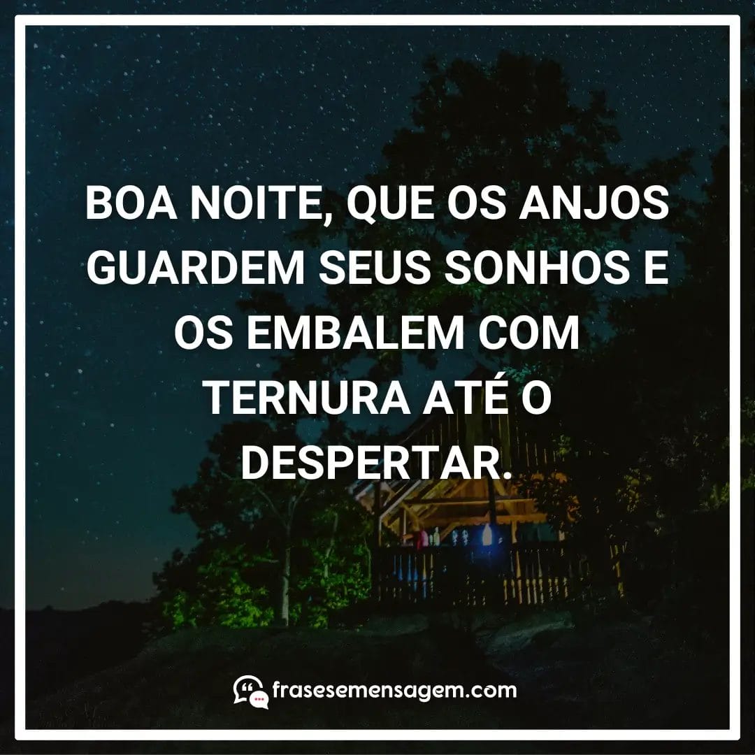 imagem mostrando frases de boa noite