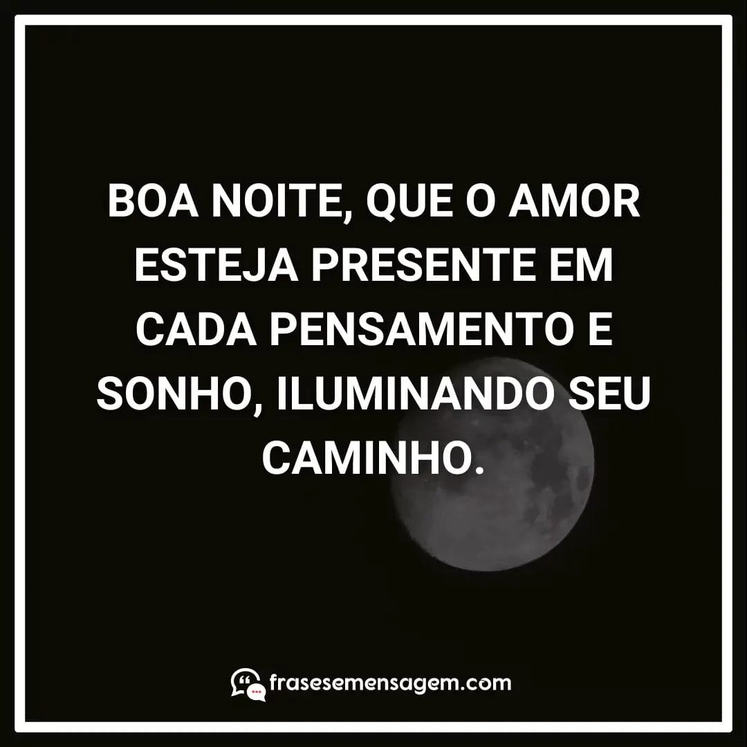 imagem mostrando frases de boa noite