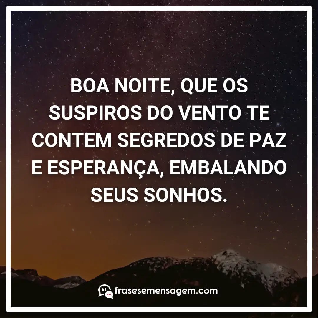 imagem mostrando frases de boa noite