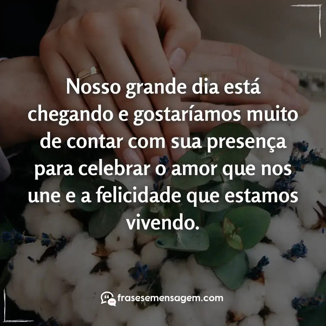 imagem mostrando frases convite de casamento