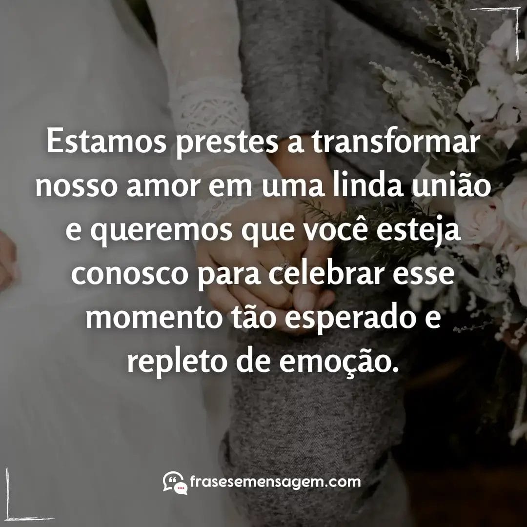 imagem mostrando frases convite de casamento