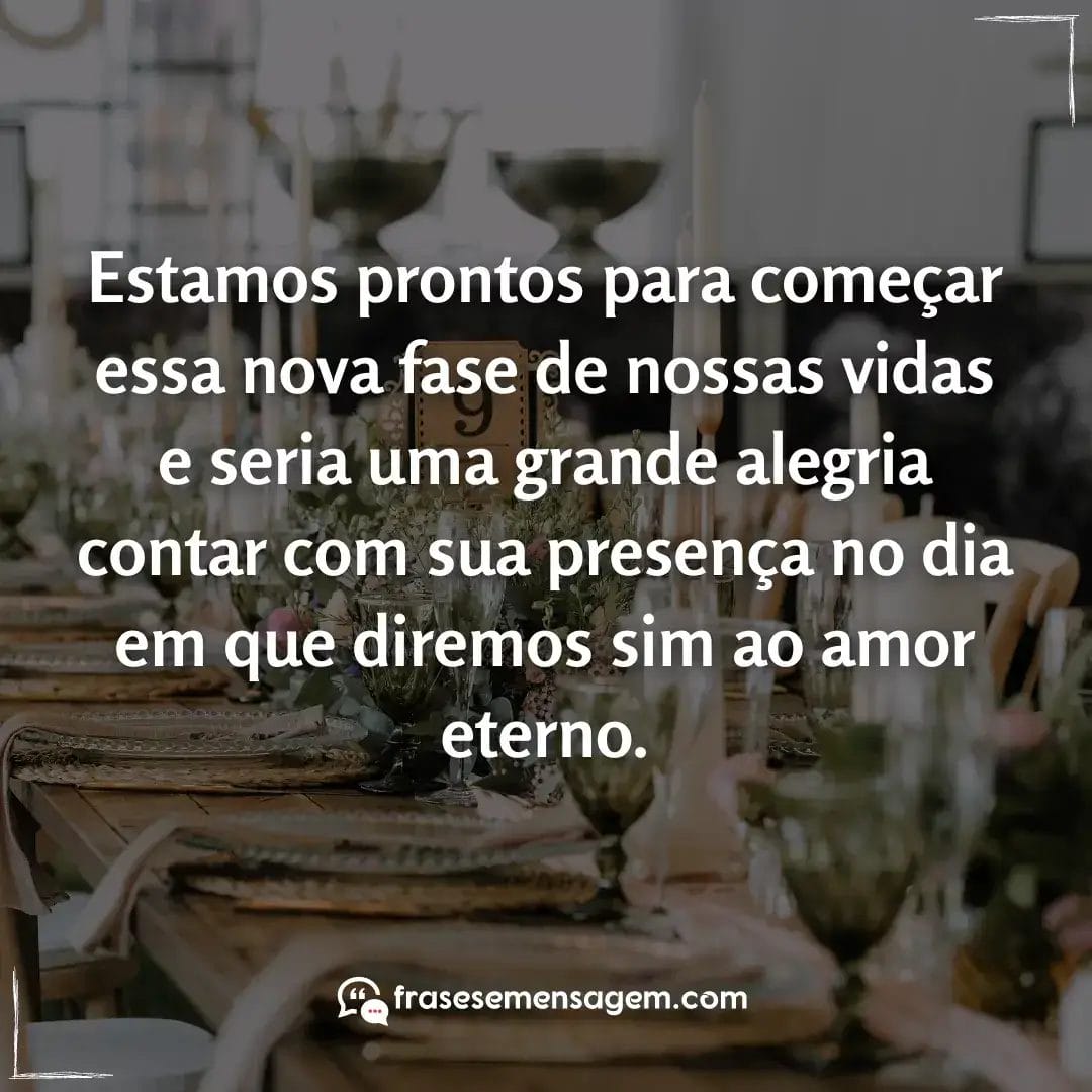 imagem mostrando frases convite de casamento