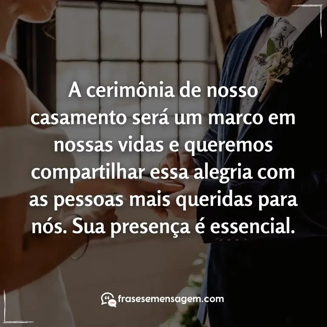 imagem mostrando frases convite de casamento