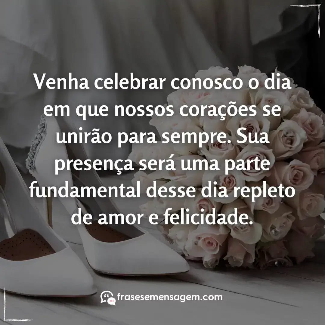 imagem mostrando frases convite de casamento