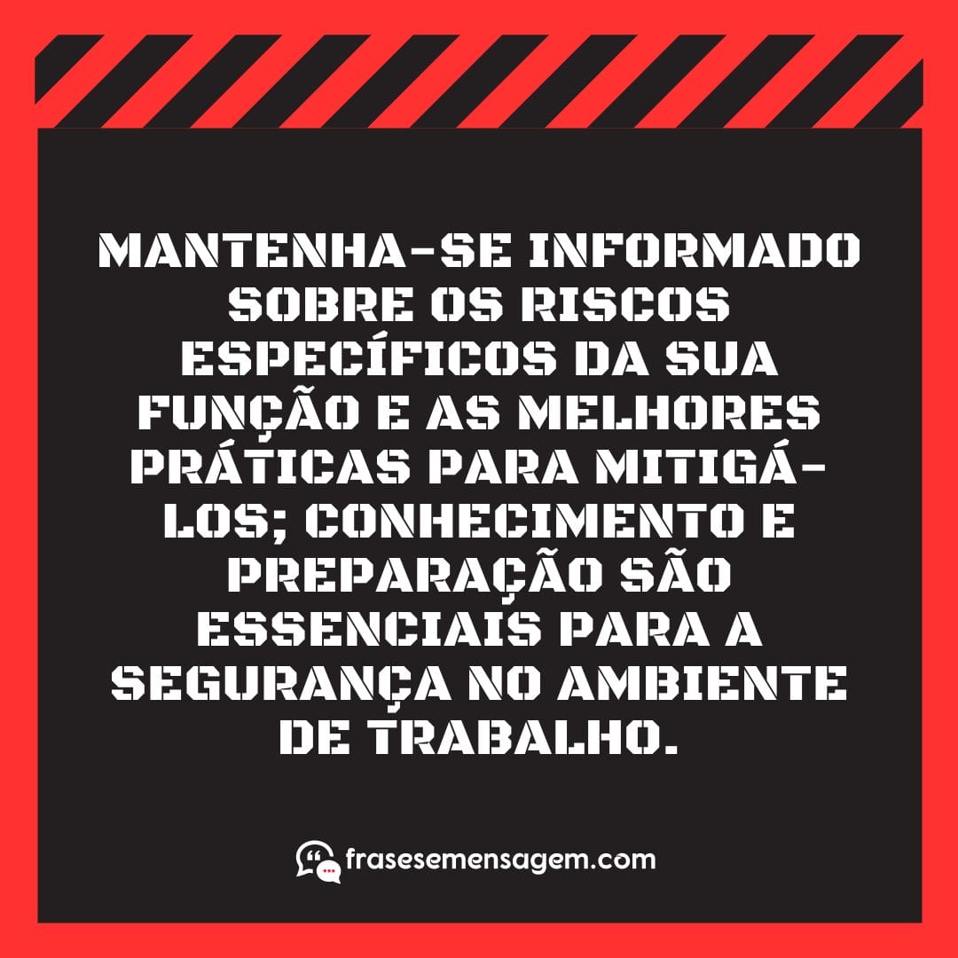 imagem mostrando frases de segurança do trabalho