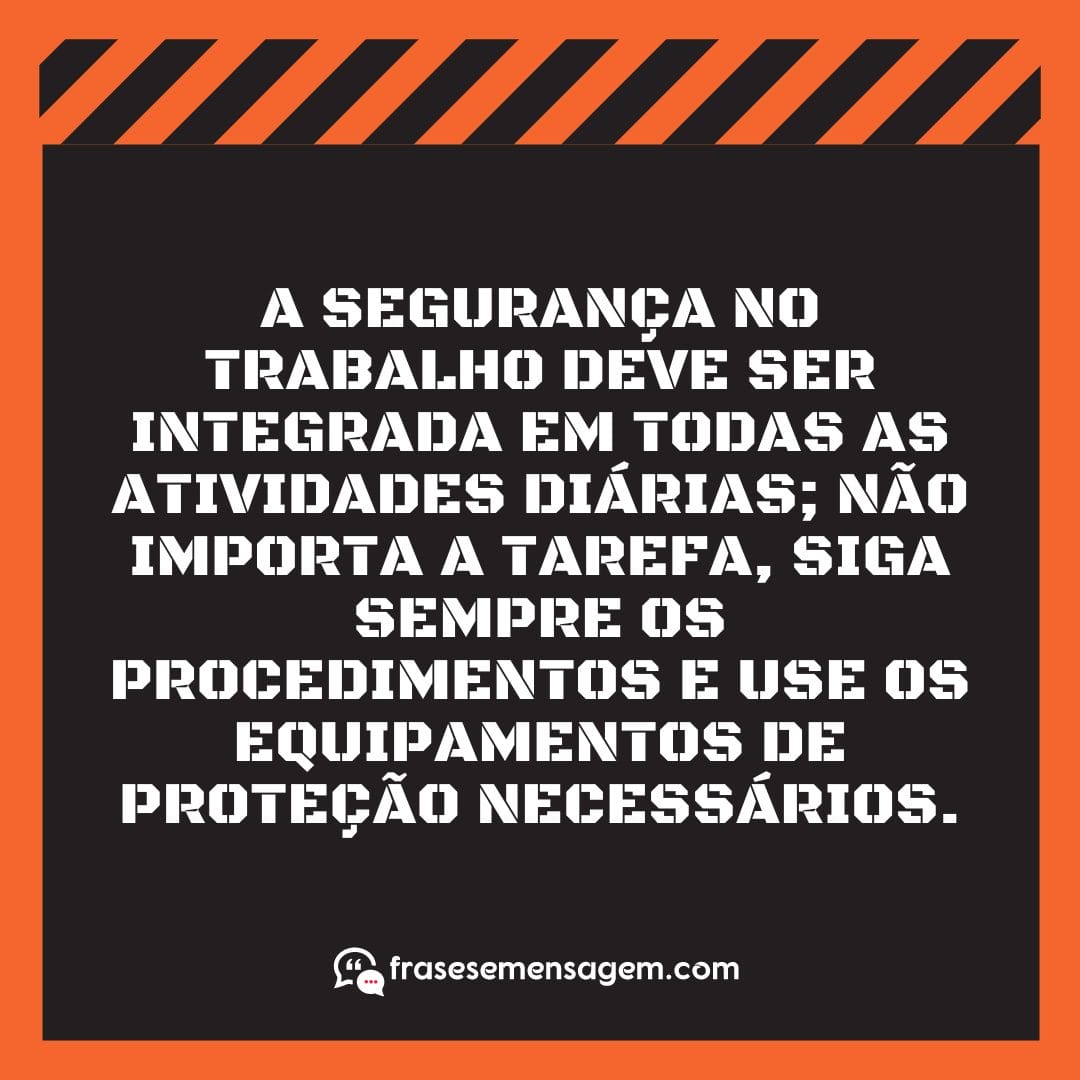 imagem mostrando frases de segurança do trabalho