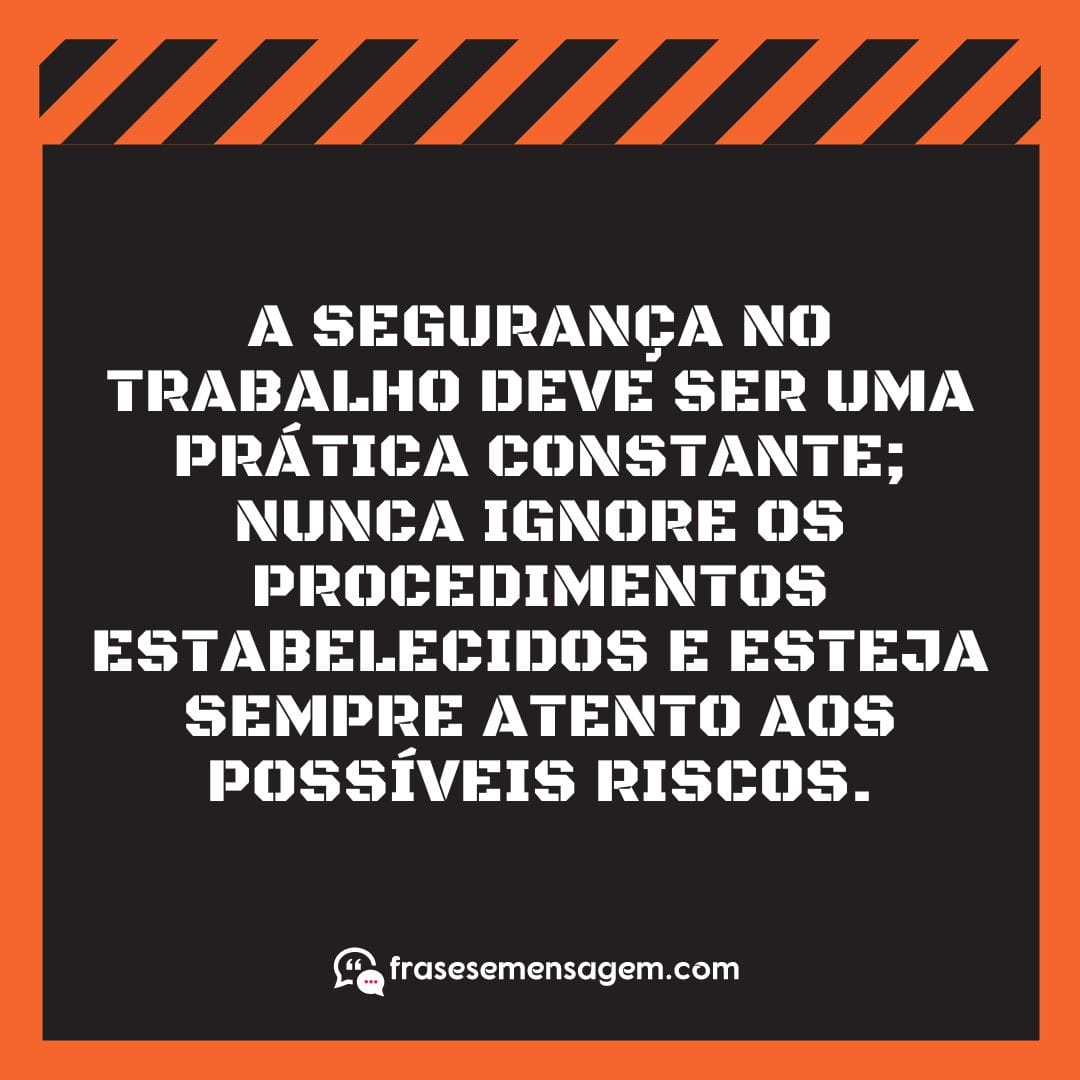 imagem mostrando frases de segurança do trabalho