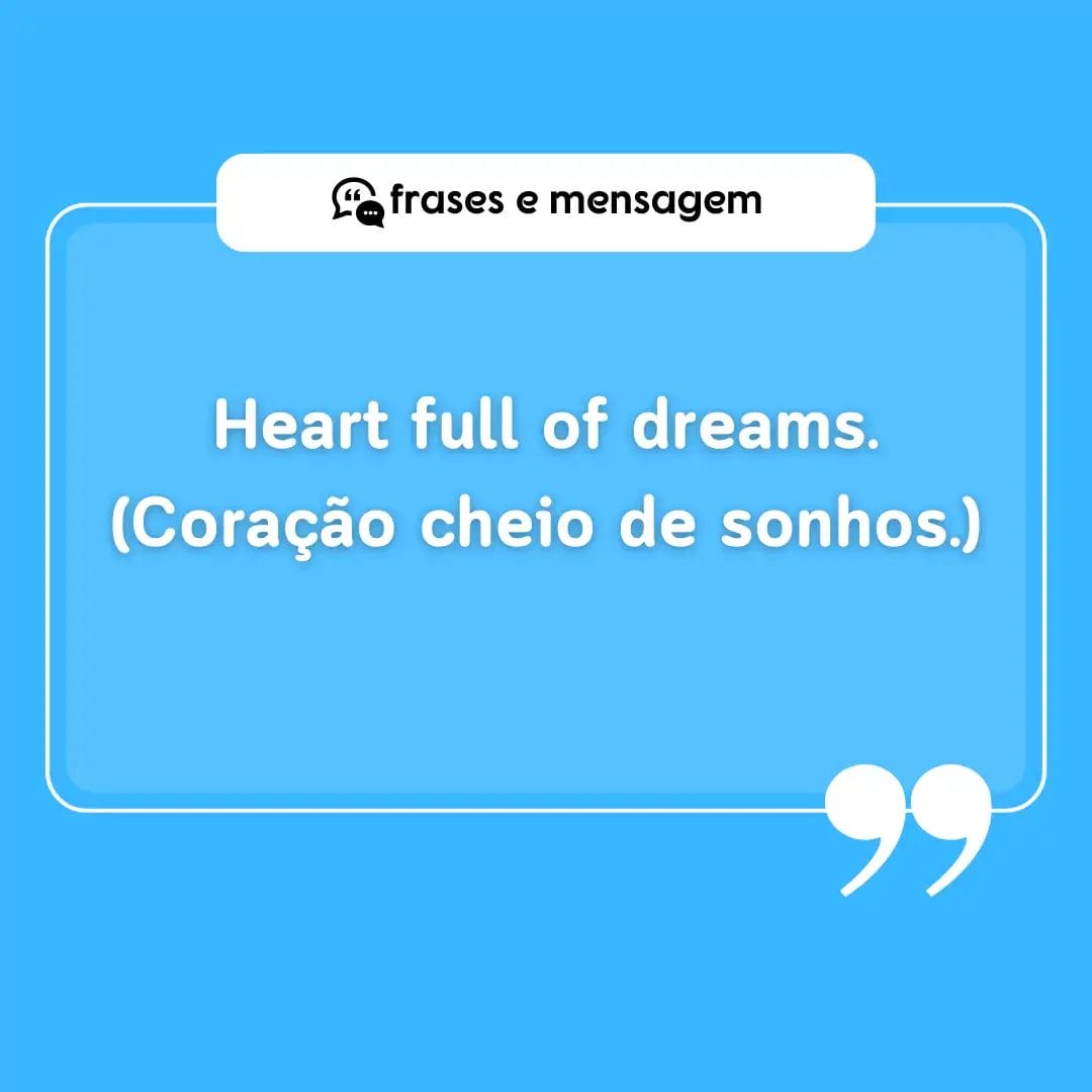 imagem mostrando frases em inglês para bio