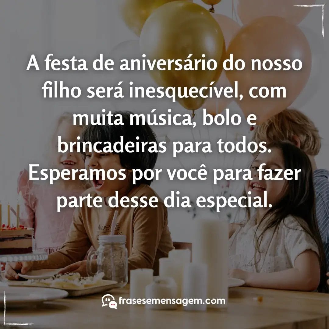 imagem mostrando frases para convite de aniversário