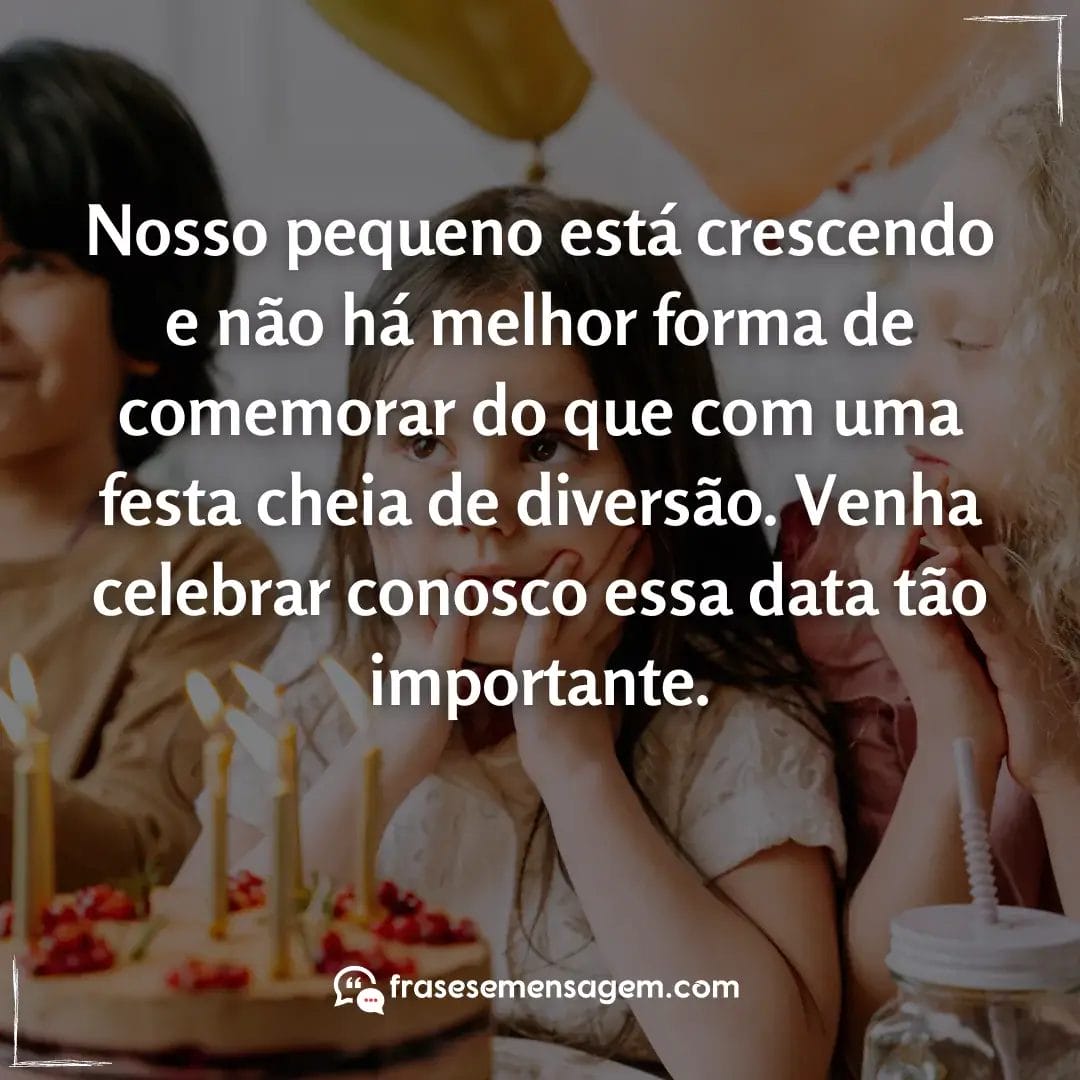 imagem mostrando frases para convite de aniversário