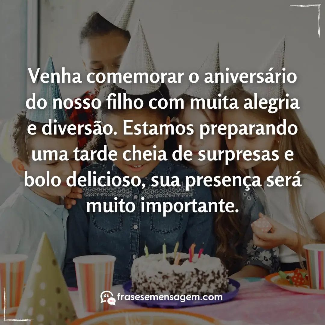 imagem mostrando frases para convite de aniversário