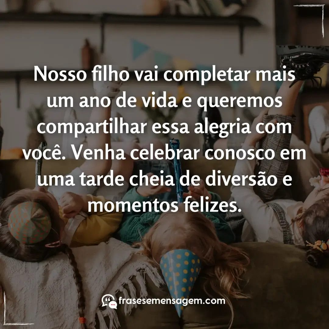 imagem mostrando frases para convite de aniversário