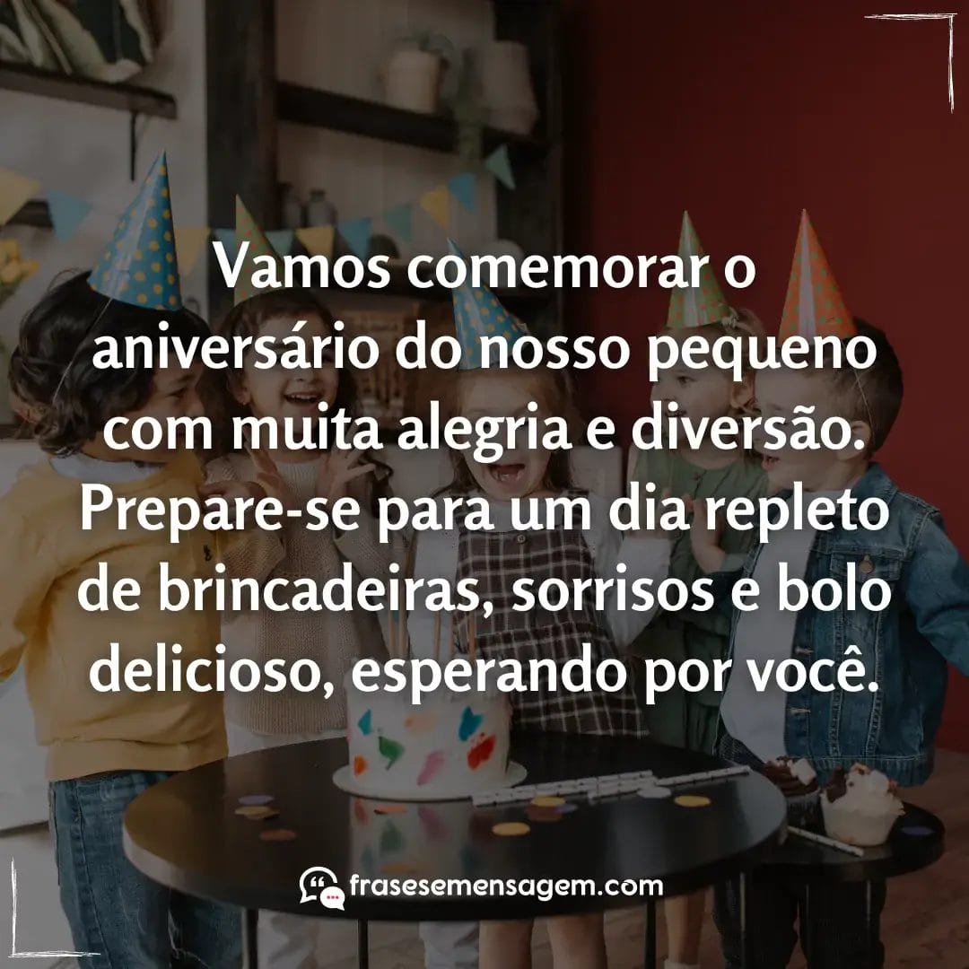 imagem mostrando frases para convite de aniversário