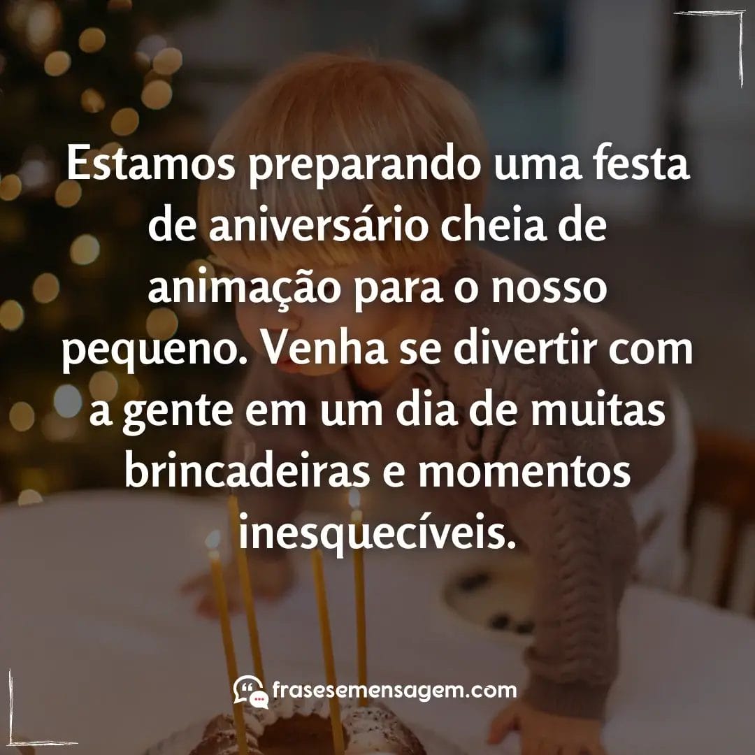 imagem mostrando frases para convite de aniversário