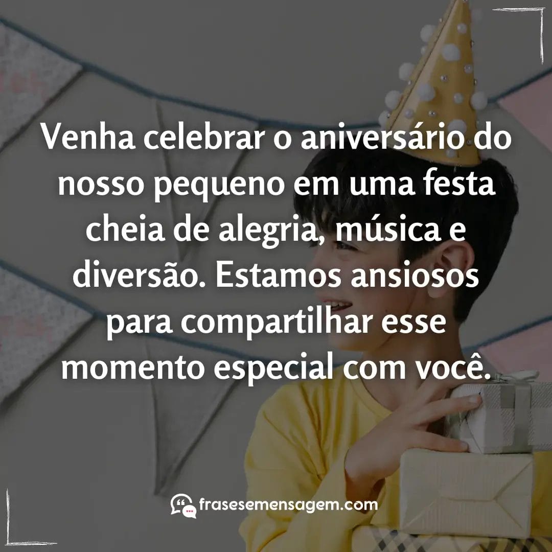 imagem mostrando frases para convite de aniversário