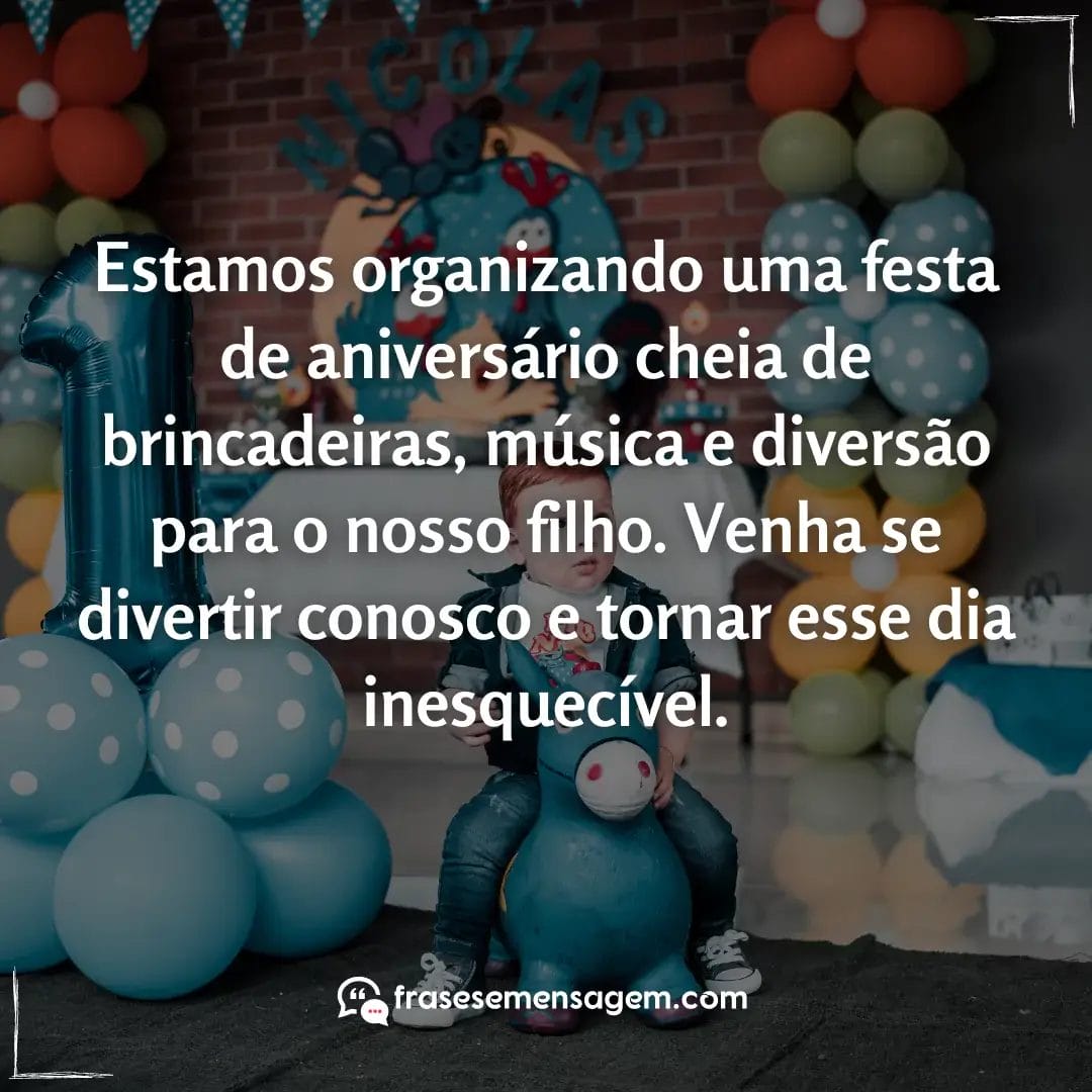 imagem mostrando frases para convite de aniversário