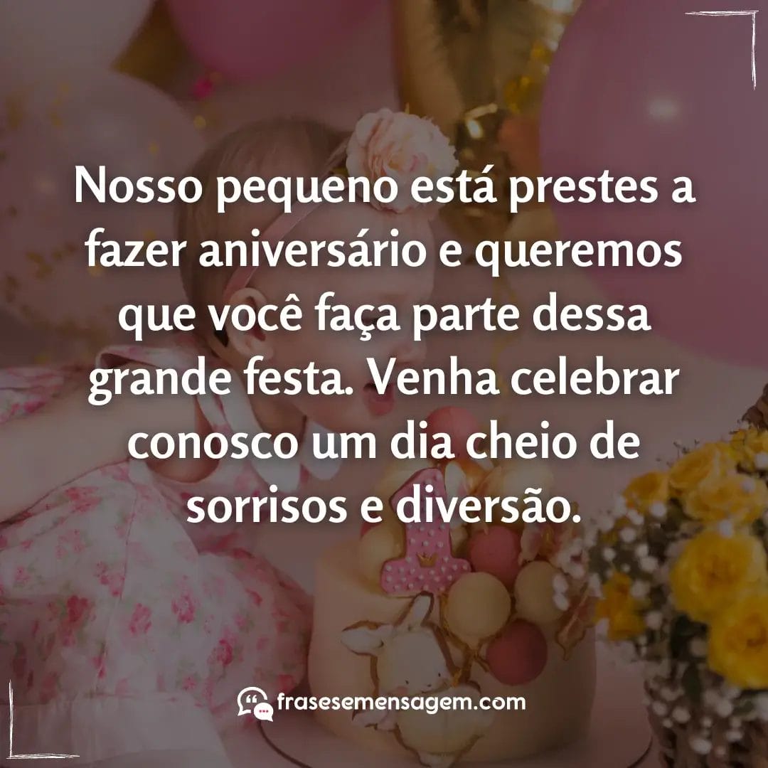 imagem mostrando frases para convite de aniversário