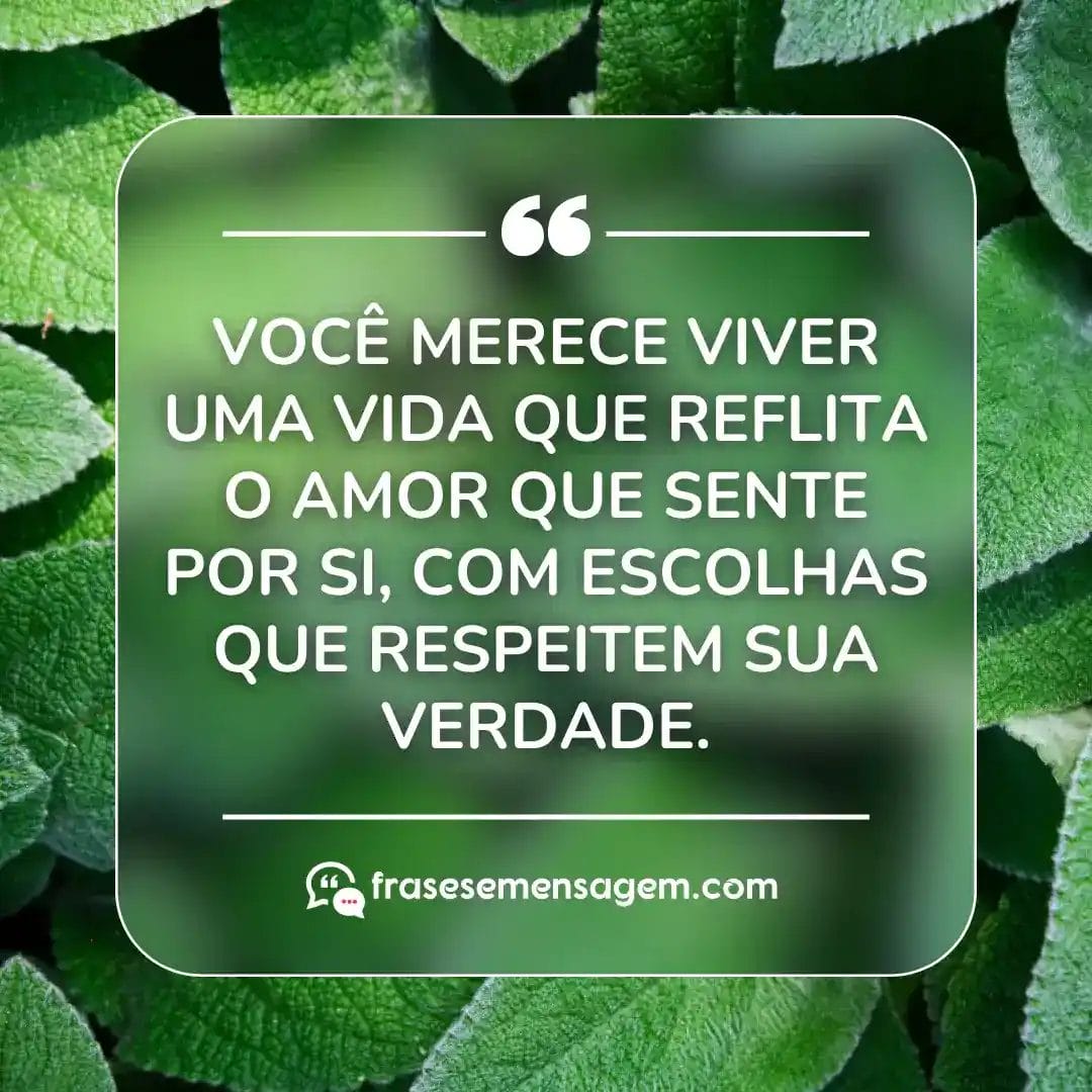 imagem mostrando frase de amor próprio